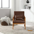 Fauteuil d'appoint en velours avec cadre en bois massif et coussin confortable