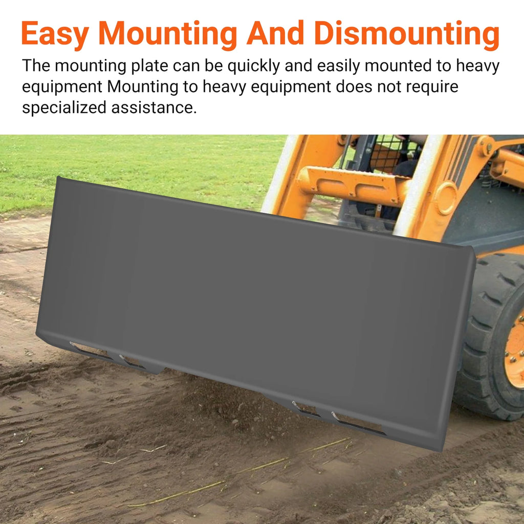 1/4 Universal Quick Attach Plate, Skid Steer Plate-G50 Structural Steel, Anti-Rust Surface, Skid Steer Attachment Plate for Kubota, Bobcat Skid Steers and Tractors to Shovel Snow, Dispose of Debris