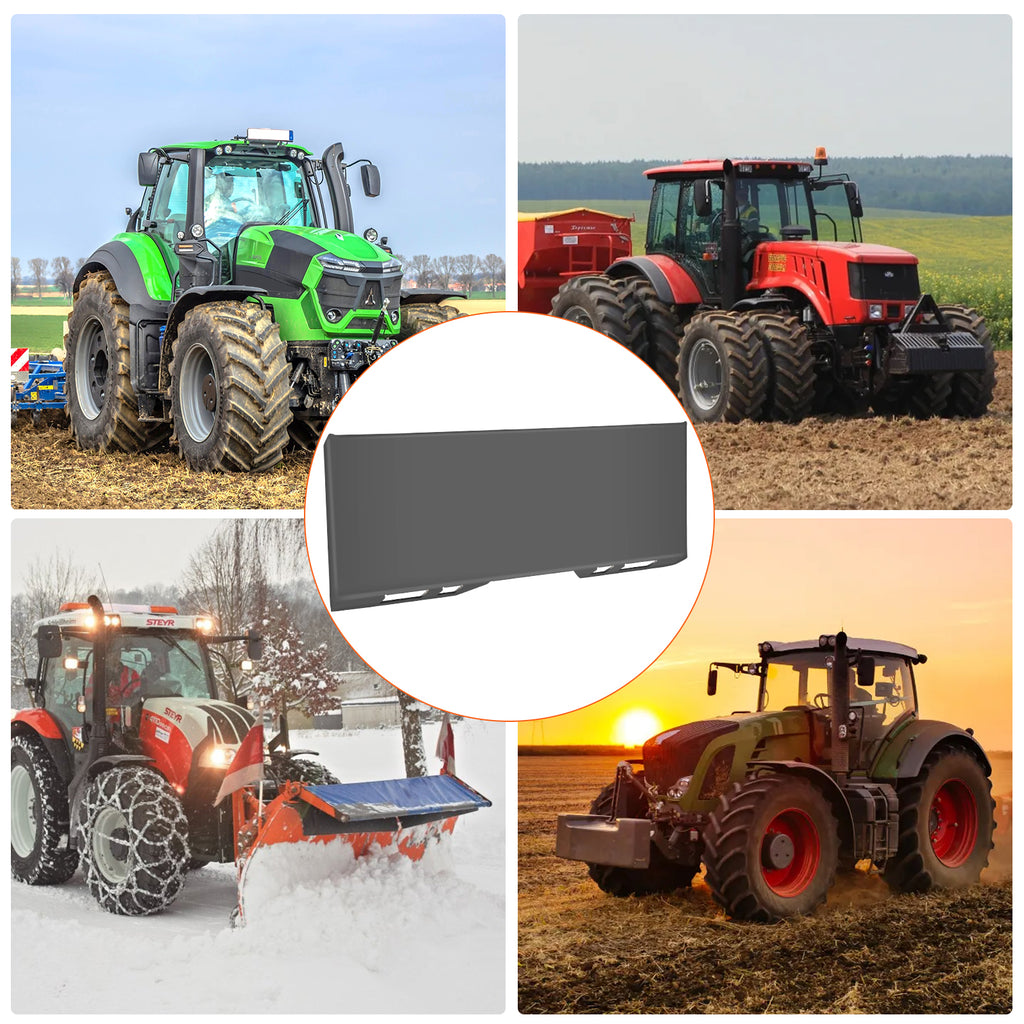 1/4 Universal Quick Attach Plate, Skid Steer Plate-G50 Structural Steel, Anti-Rust Surface, Skid Steer Attachment Plate for Kubota, Bobcat Skid Steers and Tractors to Shovel Snow, Dispose of Debris