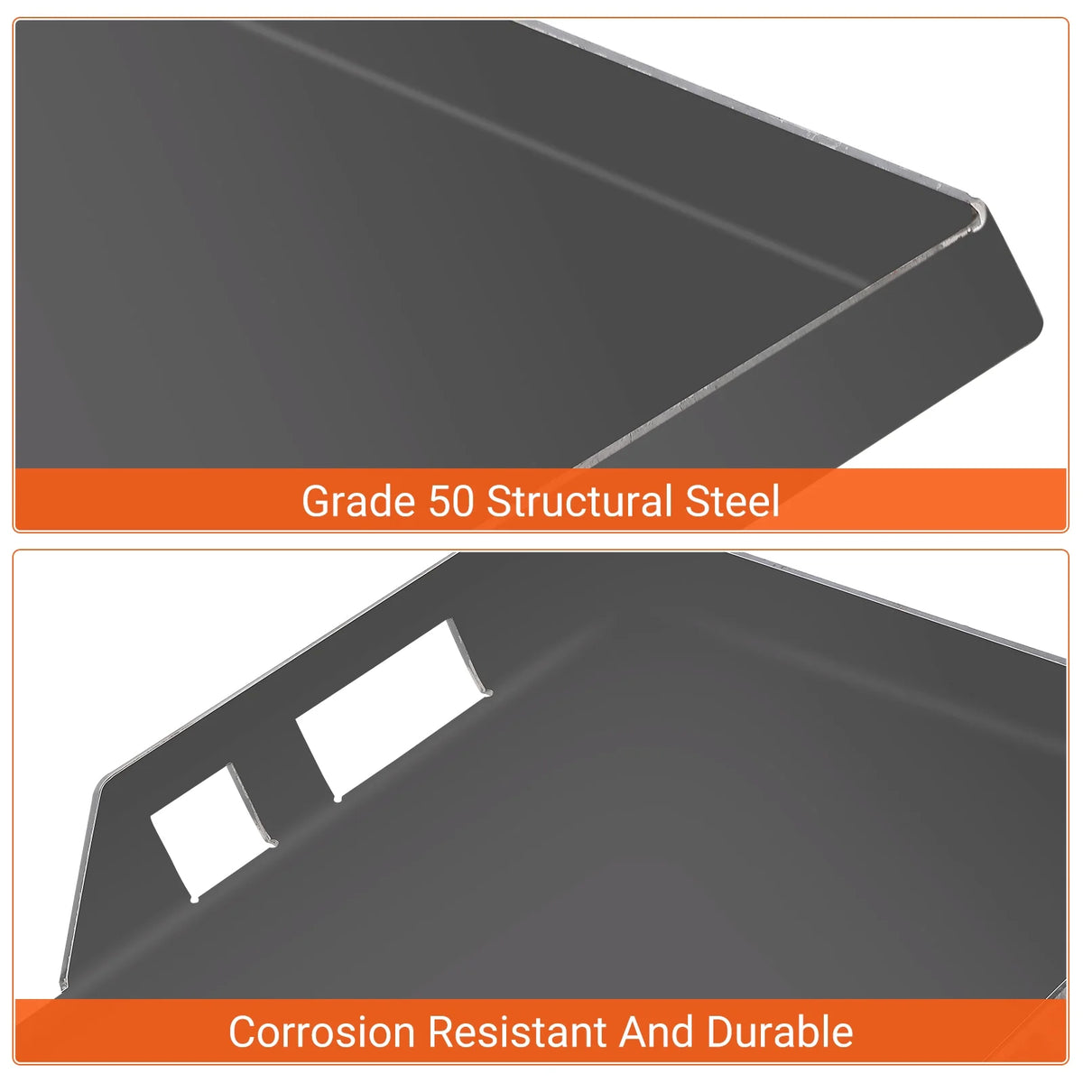 1/4 Universal Quick Attach Plate, Skid Steer Plate-G50 Structural Steel, Anti-Rust Surface, Skid Steer Attachment Plate for Kubota, Bobcat Skid Steers and Tractors to Shovel Snow, Dispose of Debris