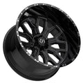 1 TIS 26x14 6X135 / 6X5.50 -76 560BM Noir brillant avec accents fraisés et logo sur le rebord de la jante