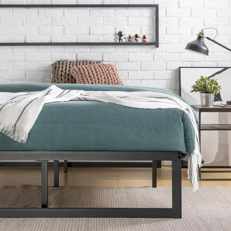 Black Metal Platform Bed Frame